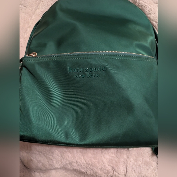 Kate Spade Nylon Bookbag - Green - Plus Bag Charm! - NWOT - Picture 5 of 7